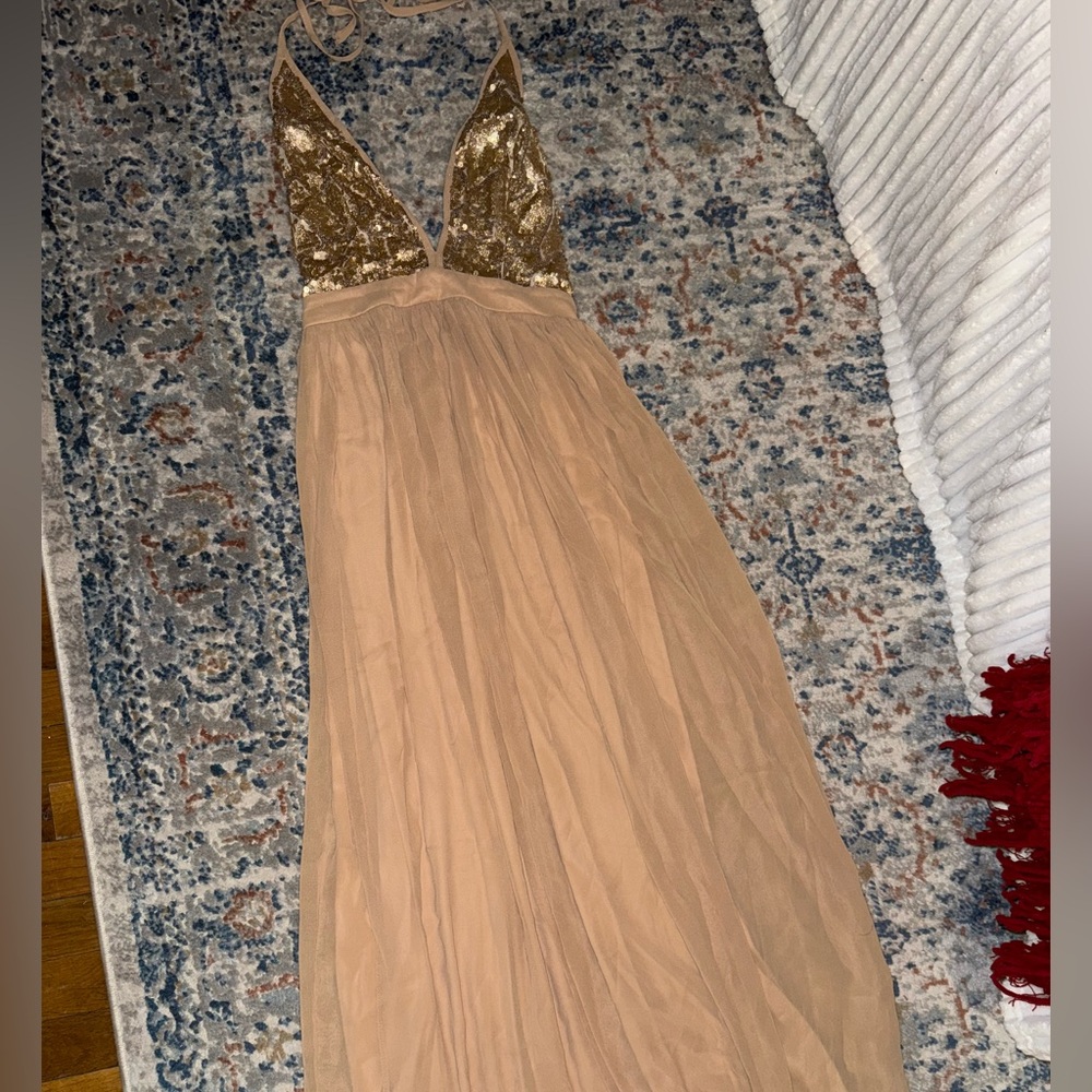 New! Maxi beige dress size small